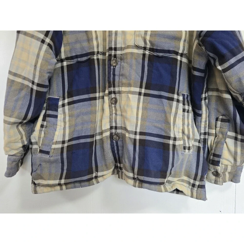 Vintage Abercrombie & Fitch Coat Mens M Plaid Ranch Barn Chore Warm Fall Winter